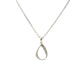 Platinum 0.03ct Diamond Teardrop Necklace