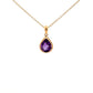 9ct Gold Pear Cut Amethyst Necklace