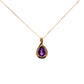 9ct Yellow Gold Amethyst & 0.05ct Diamond Necklace