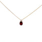 9ct Yellow Gold Garnet and Diamond Necklace