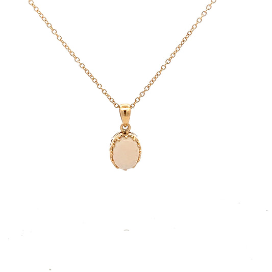 9ct Yellow Gold Opal Necklace