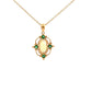 9ct Yellow Gold Opal and Emerald Necklace