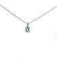 9ct White Gold 6mm Claw Aquamarine Pendant