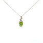 9ct Yellow Gold Peridot and Diamond Pendant and Chain