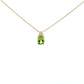 9ct Yellow Gold Peridot and Diamond Pendant and Chain