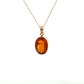 9ct Yellow Gold Oval Deep Orange Citrine Pendant