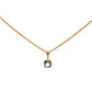 9ct Yellow Gold 6mm Round Aquamarine Pendant