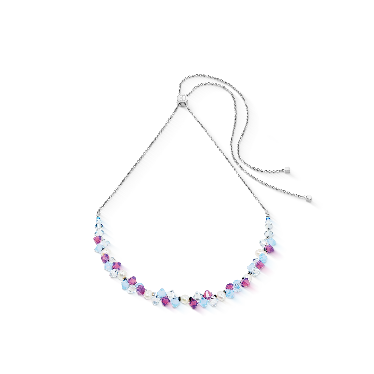 Coeur De Lion Dancing Crystals Lilac, Blue and Freshwater Cultured Pearl Necklace