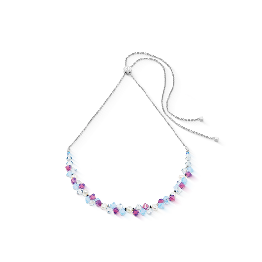 Coeur De Lion Dancing Crystals Lilac, Blue and Freshwater Cultured Pearl Necklace