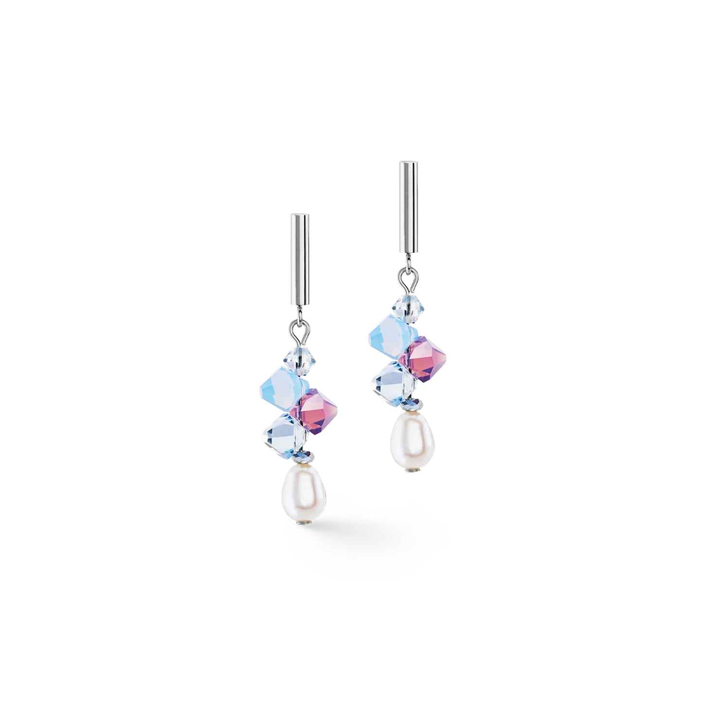 Couer De Lion Dancing Crystal and Pearl Drop Earrings