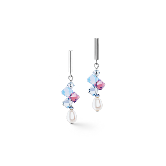 Couer De Lion Dancing Crystal and Pearl Drop Earrings