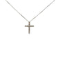 9ct White Gold 0.25ct Laboratory Grown Diamond Cross Necklace