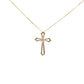 9ct Yellow Gold Laboratory Grown Diamond Cross Necklace