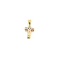 9ct Yellow Gold Diamond Cross Pendant