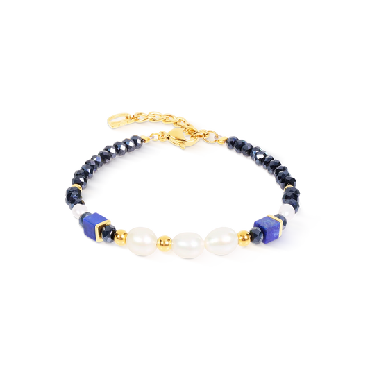 Coeur De Lion Bracelet Cosmic Pearls Midnight Gold