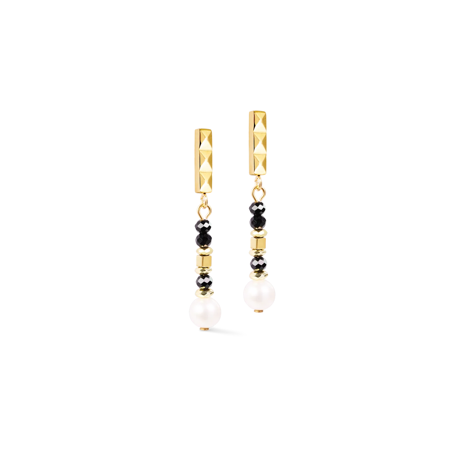Coeur De Lion Earrings Astoria Noir Pearl Gold