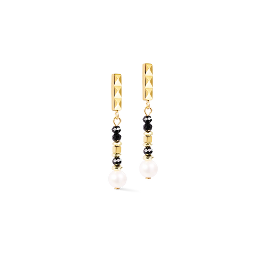 Coeur De Lion Earrings Astoria Noir Pearl Gold