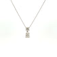 9ct White Gold Brilliant Cut and Pear Cut Laboratory Grown Diamond Dropper Slider Necklace