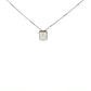 9ct White Gold Laboratory Grown Diamond 0.50ct Emerald Cut Necklace