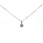 9ct White Gold Laboratory Grown Diamond Brilliant Cut Diamond Teardrop Shaped Necklace