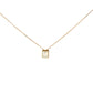 9ct Yellow Gold Laboratory Grown Emerald Cut Diamond Necklace