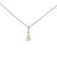 9ct White Gold Laboratory Grown Diamond Pear and Brilliant Cut Necklace