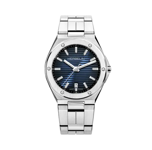 Herbelin Cap Camarat Blue Dial Quartz Steel Bracelet Watch 12245B15