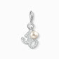 Thomas Sabo Sterling Silver 50 Charm with Cubic Zirconia and Pearl 1241-167-14