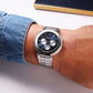 Herbelin Newport Slim Blue Moonphase Dial Steel Case Bracelet Watch 12722B25