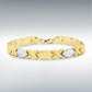 9ct Two Colour Gold Hollow Hugs And Kisses Bracelet