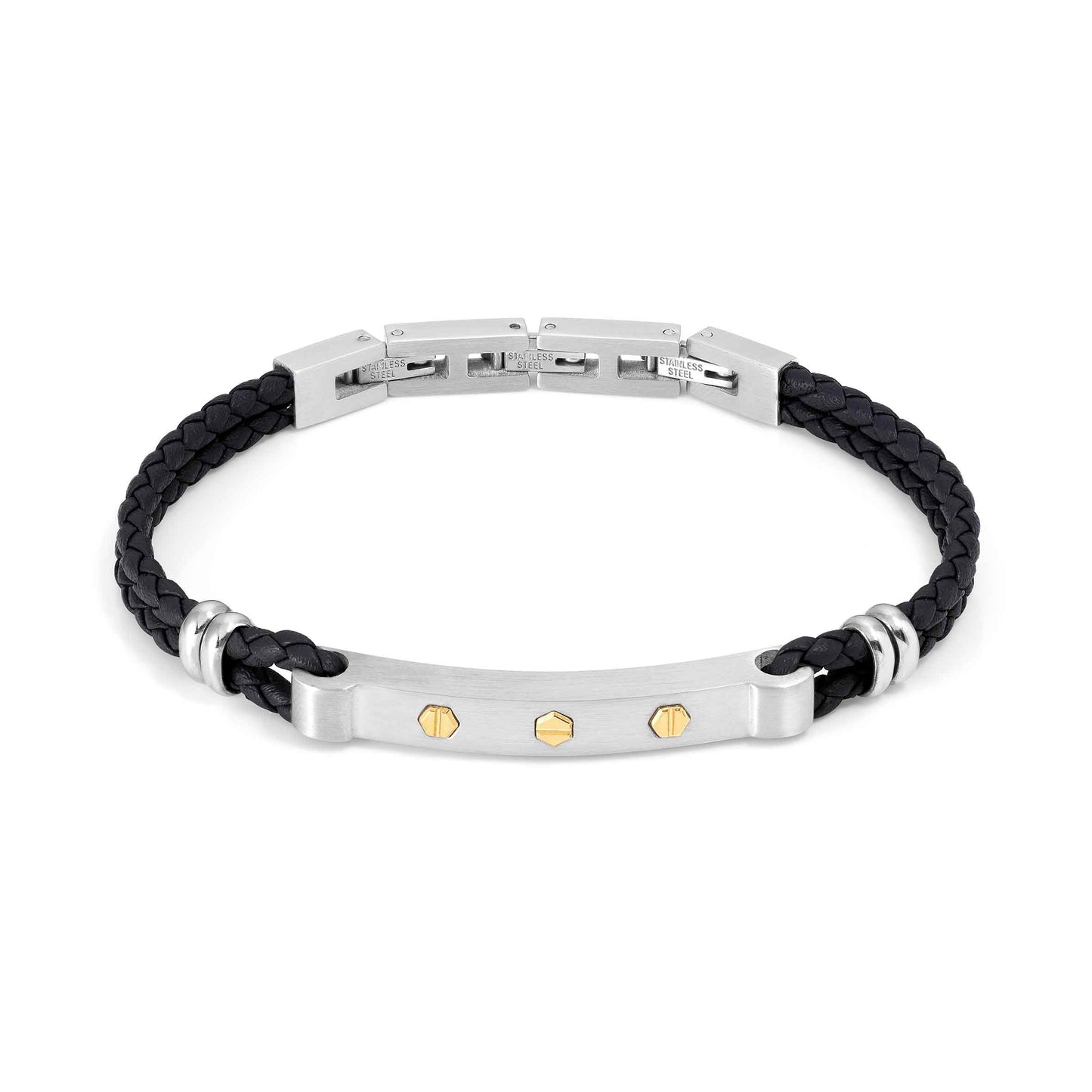 Nomination Manvision Bracelet with Yellow Gold Plated Hexagonal Screws 133003/001