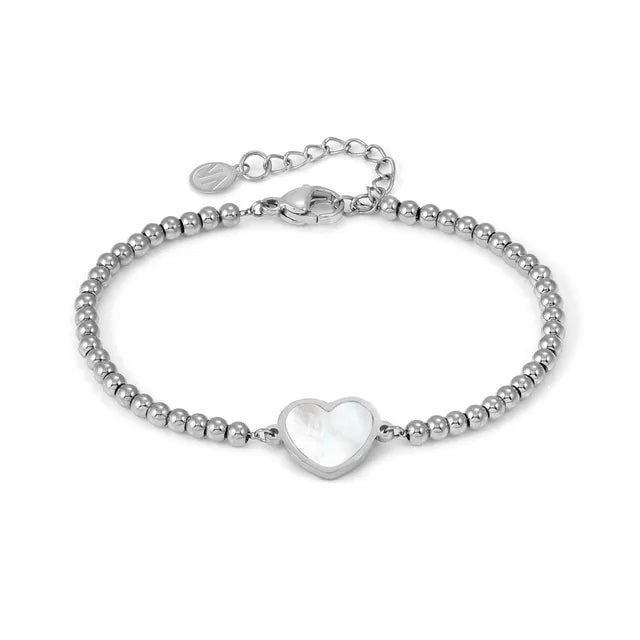 Nomination Emosfere White Mother of Pearl Heart Bracelet 134201/036