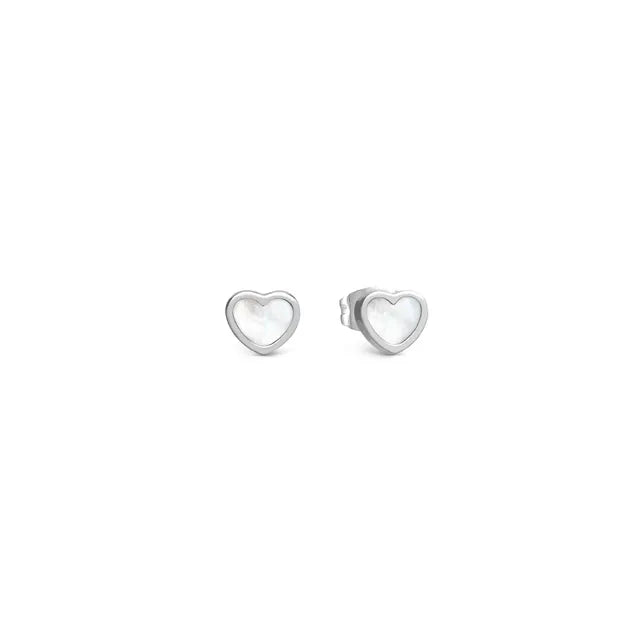 Nomination Emosfere White Mother of Pearl Heart Stud Earrings 134209/036