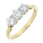 18ct Yellow Gold Three Stone 0.78ct Diamond Ring Size