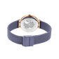 Bering Ladies Round Rose Plated Case and Lilac Grey Dial and Mesh Bracelet Watch