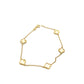 14ct Yellow Gold Diamond Cut Petal Bracelet