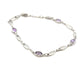 9ct White Gold Oval Amethyst Bracelet