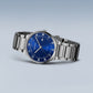 Bering Round Blue Dial Titanium Bracelet Watch 15139-707