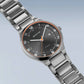 Bering Round Grey Dial Titanium Bracelet Watch 15139-709