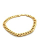 9ct Yellow Gold Hollow Flat Curb Bracelet 8.5"