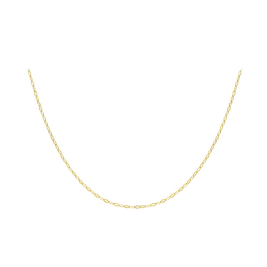9ct Yellow Gold Diamond Cut Link Chain 18cm