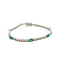 18ct White Gold Emerald and Diamond Tennis Style Bracelet