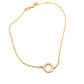 18ct Yellow Gold Diamond Circle Trace Chain Bracelet