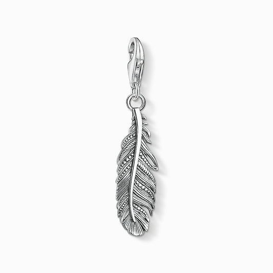 Thomas Sabo Sterling Silver Feather Pendant Charm 1559-637-21