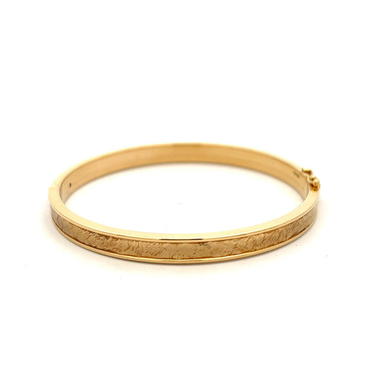 9ct Yellow Gold Textured Bangle