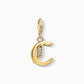 Thomas Sabo Yellow Gold Plated Cubic Zirconia Initial C 1609-414-39