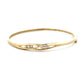 9ct Yellow Gold Hinged Crossover Diamond Bangle