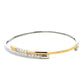 9ct Yellow and White Gold Crossover Diamond Bangle