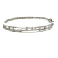 Platinum Two Row 94 Brilliant Cut Diamond Hinged Bangle
