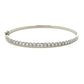 Platinum 25 Brilliant Cut Diamonds Hinged Bangle